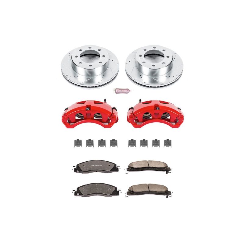 Power Stop 09-10 Dodge Ram 2500 Kit de freno de remolque y camión delantero Z36 con pinzas