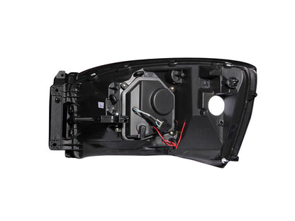 Faróis projetores ANZO 2006-2008 Dodge Ram 1500 com halo preto