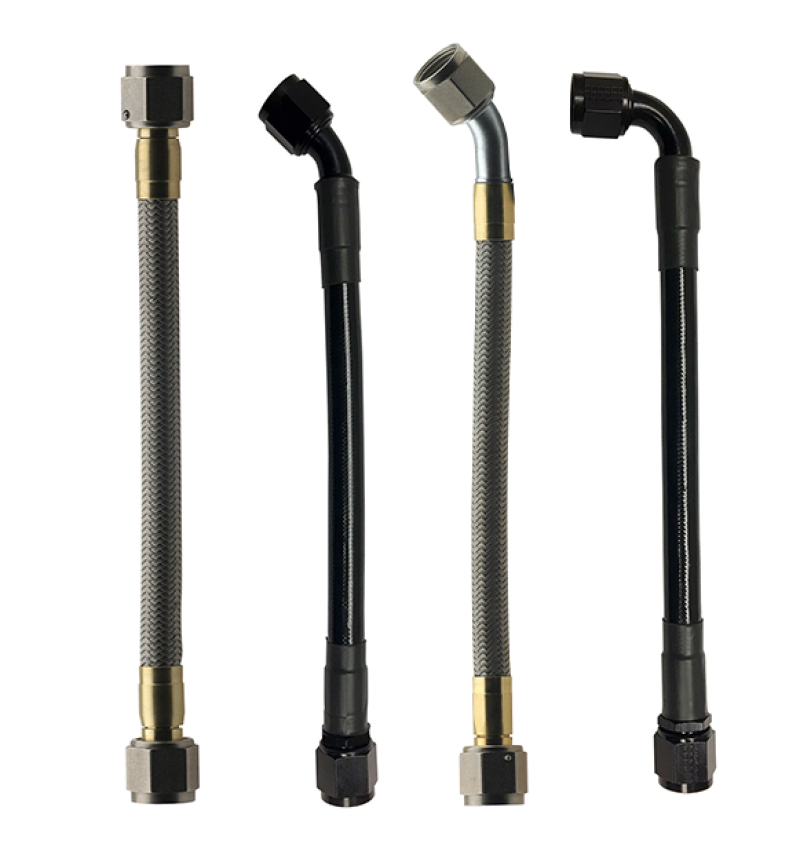 Fragola -8AN Hose Assembly Straight x 45 Degree Alum Nut 48in