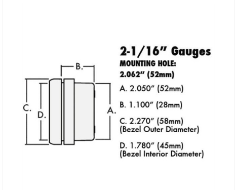 Nitrous Oxide System - NOS Nitrous Pressure Gauge White Face (15940NOS)
