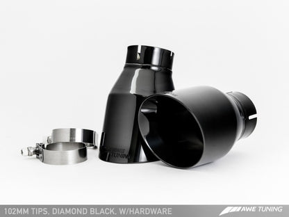 Escape AWE Tuning Audi C7 A7 3.0T Touring Edition - saída dupla Diamond Black Tips
