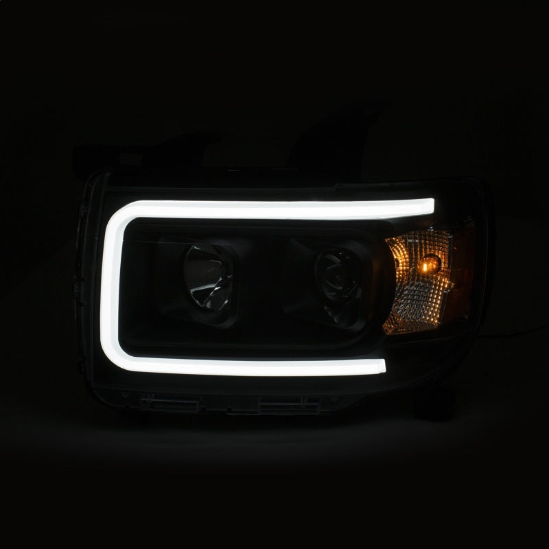 ANZO 2015+ GMC Canyon Projetor Faróis c/ Plank Style Design Preto c/ Âmbar