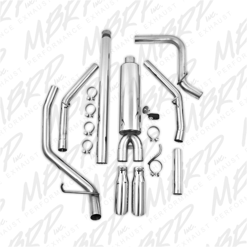 MBRP 14 Chevy/GMC 1500 Silverado/Sierra 4.3L V6/5.3L V8 Dual Split Trasero T409 3in Cat Back Escape