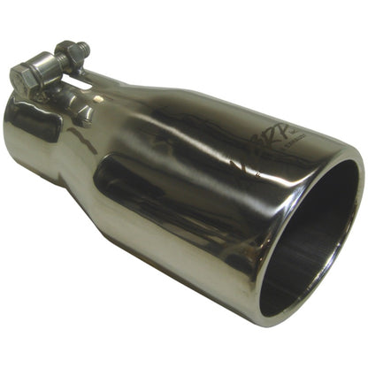 MBRP Punta universal 2.5 OD Extremo ovalado 3.75 Entrada 10 pulgadas de longitud - Acabado negro