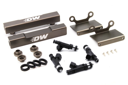 DeatschWerks 04-06 Subaru STI/LGT Alimentação lateral para alimentação superior Kit de conversão de trilho de combustível com injetores de 1000 cc