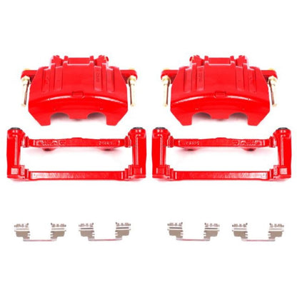 Power Stop 05-11 Chrysler 300 Pinzas delanteras rojas con soportes - Par