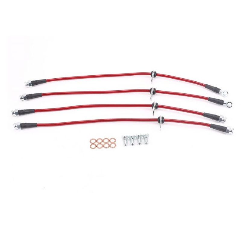 Power Stop 2008 Mitsubishi Lancer Front & Rear SS Braided Brake Hose Kit