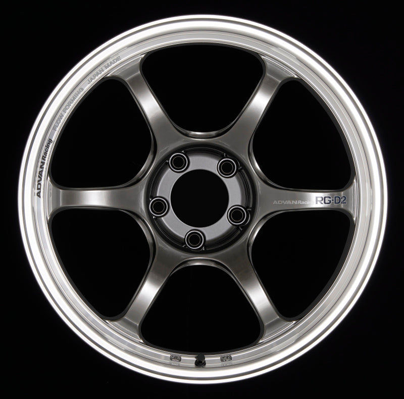 Advan RG-D2 15x7.5 +40 4x100 Machining and Racing Hyper Black Wheel