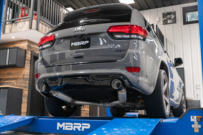 MBRP 2012+ Jeep Grand Cherokee SRT 6.4L 3in Doble Salida Trasera T304SS Escape Catback - Puntas CF