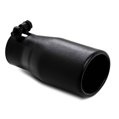 MBRP Punta universal 2.5 OD Extremo ovalado 3.75 Entrada 10 pulgadas de longitud - Acabado negro