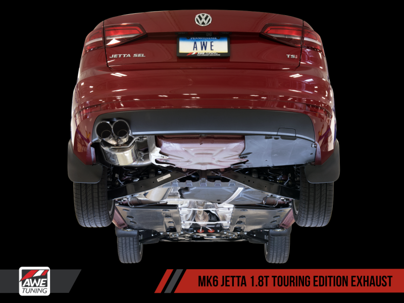 AWE Tuning Mk6 GLI 2.0T - Mk6 Jetta 1.8T Touring Edition Exhaust - Polished Silver Tips