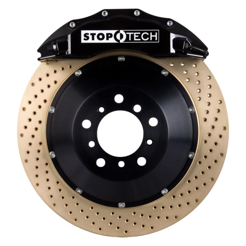 StopTech 14-15 Chevy Corvette Z51 Front BBK w/ Black ST-60 380x32mm Zinc Coated Drilled Rotors
