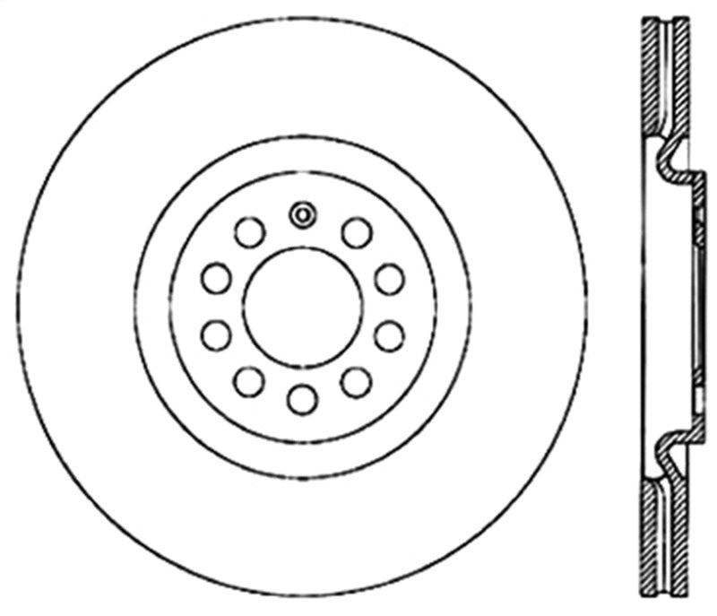 StopTech 00-06 Audi TT Right Front Drilled Rotor