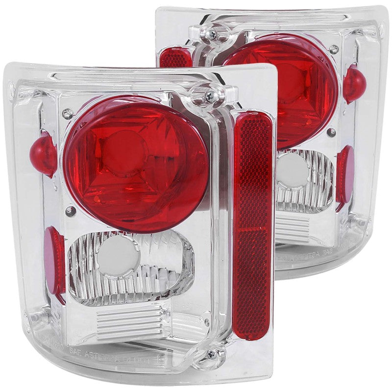 ANZO 1973-1987 Chevrolet C 10 Lanternas traseiras cromadas