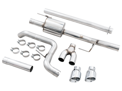 AWE 0FG 21+ Ford F150 Dupla saída lateral Cat-Back Exaustão - 4,5 pol Cromado Silver Tips