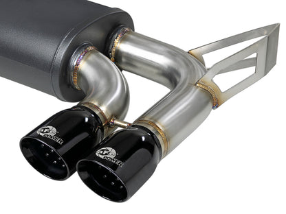 aFe MACH ForceXP 2.5 IN 304 Sistema de escape Cat-Back em aço inoxidável com ponteiras pretas 01-06 BMW M3 (E46)