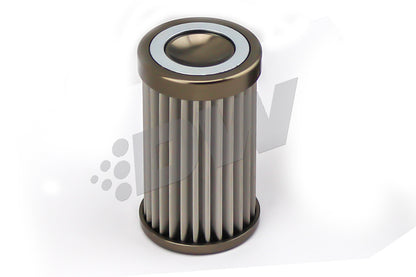 Elemento de filtro universal de 100 micras de acero inoxidable DeatschWerks (se adapta a una carcasa de 110 mm)