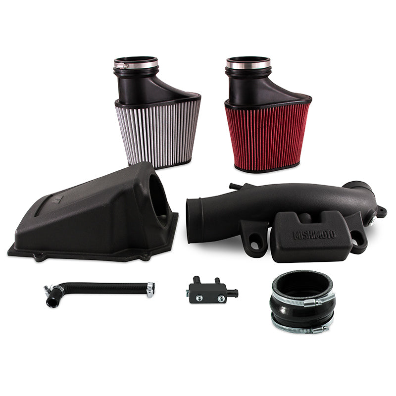 Mishimoto 2018+ Jeep Wrangler JL 2.0T Entrada de aire con filtro lavable en seco