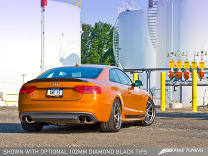 AWE Tuning Audi B8.5 S5 3.0T Touring Edition Sistema de escapamento - Diamond Black Tips (102mm)