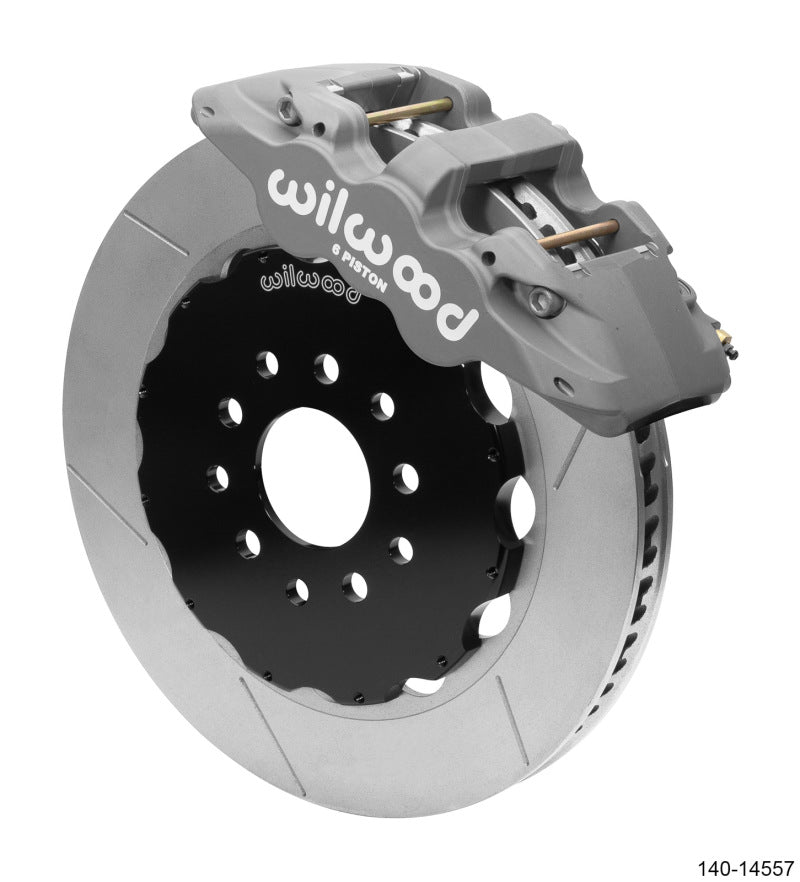 Wilwood AERO6 Front Big Brake Race Kit 14.00 Preto 96-13 Chevrolet Corvette Z06 (C5/C6) sem linhas