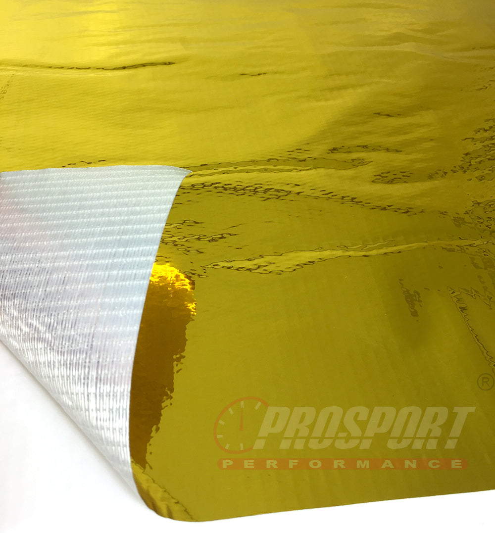 Pro Sport Gauges - Cinta autoadhesiva reflectante al calor dorada de 20" x 20" cuadrada