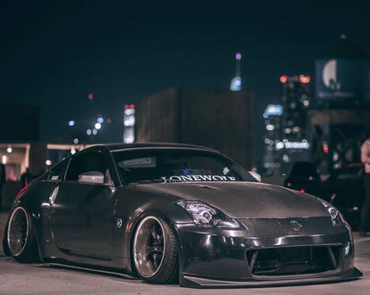 KBD - Parachoques delantero de poliuretano de 1 pieza estilo Nismo 2 V2 para Nissan 350Z 2003-2008 (37-2270-B)
