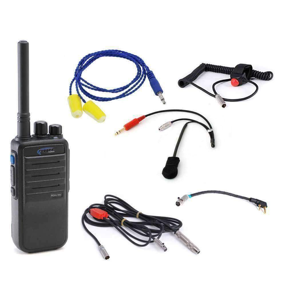 Rugged Radios - The Driver - Kit de carreras digital NASCAR 3C con radio de mano digital RDH