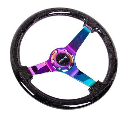 NRG - 350MM 3" DEEP DISH WOOD GRAIN STEERING WHEEL