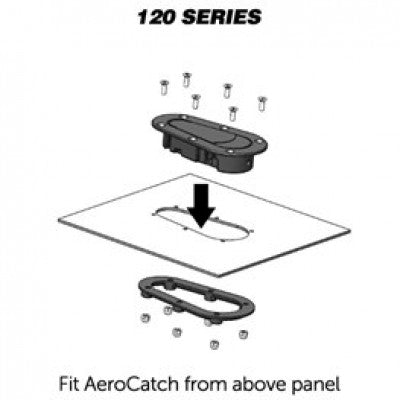 AeroCatch - 120-3100 Carbon Look Locking Hood Pins