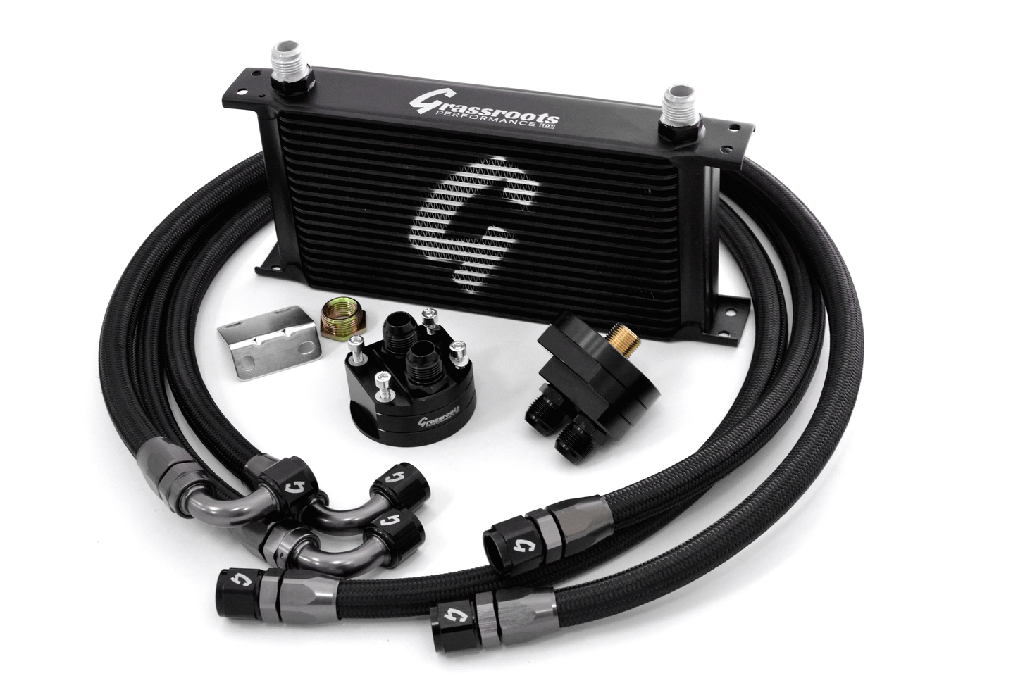 Grassroots Performance - UNIVERSAL PERFORMANCE OIL COOLER KIT + FILTER RELOCATION