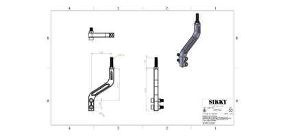 Sikky Manufacturing - Kinked Upper Shift Rod 3/8″-16 (SM-SRRT02)