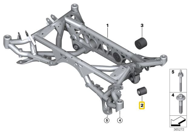 IRP - Rear subframe aluminium bushings BMW E8x, E9x, F87 M2, F80 M3, F ...