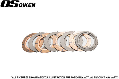OS Giken - Nissan SKYLINE BNR34 R Series Quad Plate w/Floating Center Hub Clutch - Req. NS221-DH50M (NS221-DH5)
