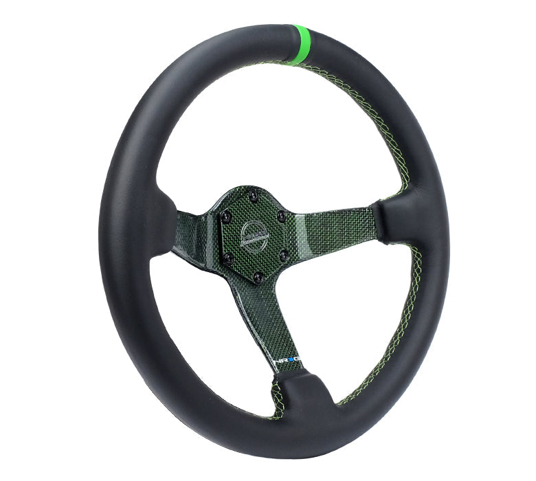 NRG - VOLANTE COLOR FIBRA DE CARBONO 350MM PLATO HONDO