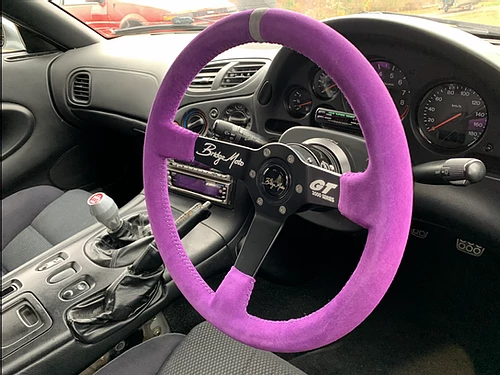 11 Inch Chrome Chain Steering Wheel With Smooth Horn Button -3 Hole - Foto 6