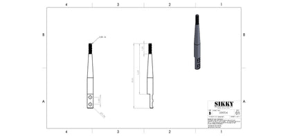Fabricação Sikky - Haste de Mudança Superior Reta de 8" (SM-SRRT04)