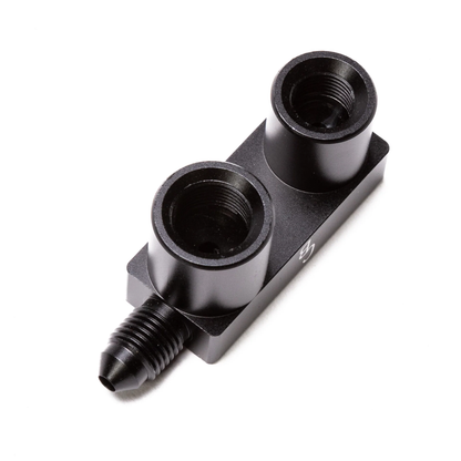 Chase Bays - 3AN Male to (1) M10x1.0 and (1) M12x1.0 Concave Female F Fitting (CB-FEM1012F)