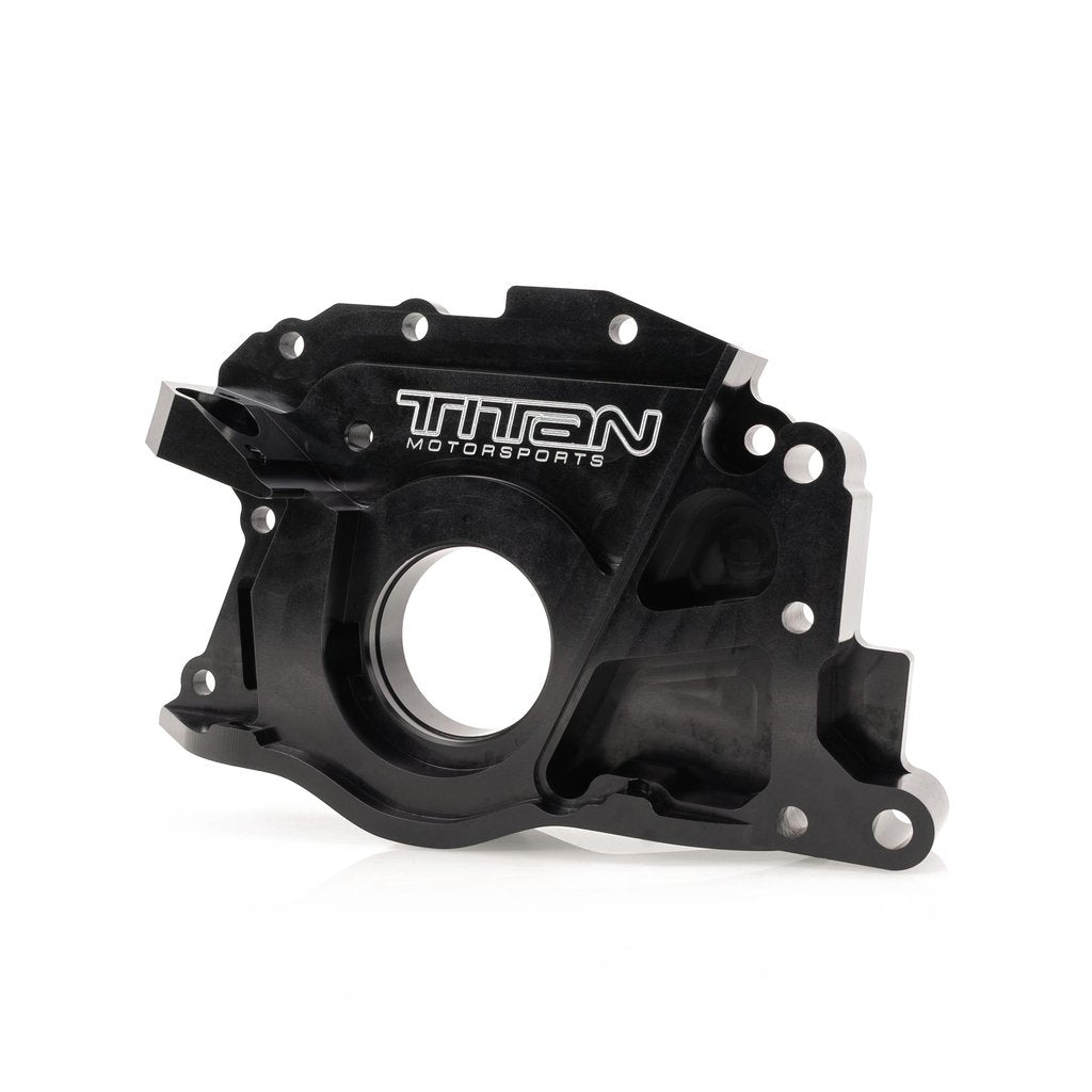 Titan Motorsports - 2JZ Billet Front Cover For Dry Sump - Black