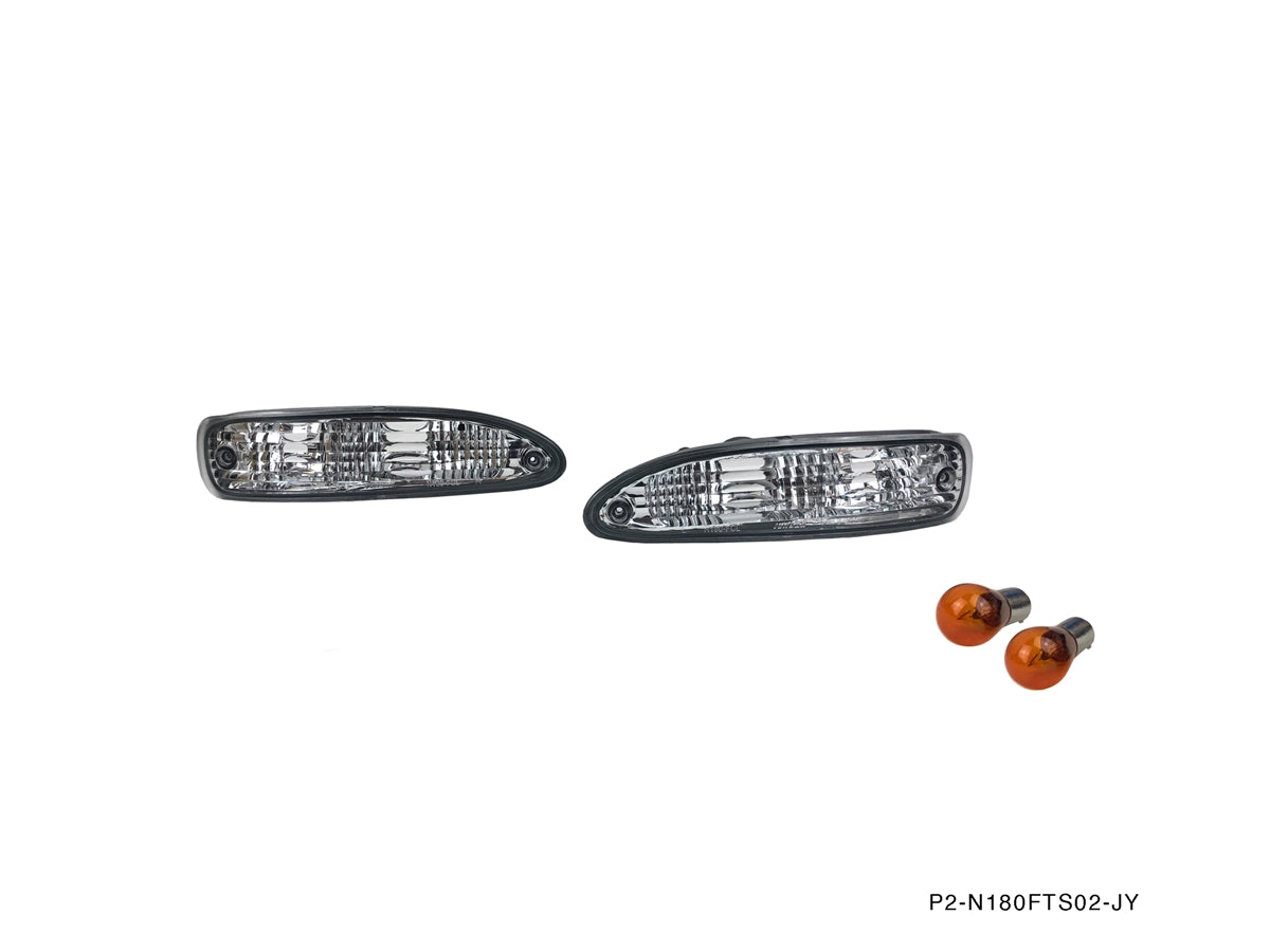 P2M - NISSAN 180SX CRYSTAL CRYSTAL CRYSTAL DUAL POSTES INTERMITENTES DELANTEROS [GOTA DE LÁGRIMA] (P2-N180FTS02-JY)