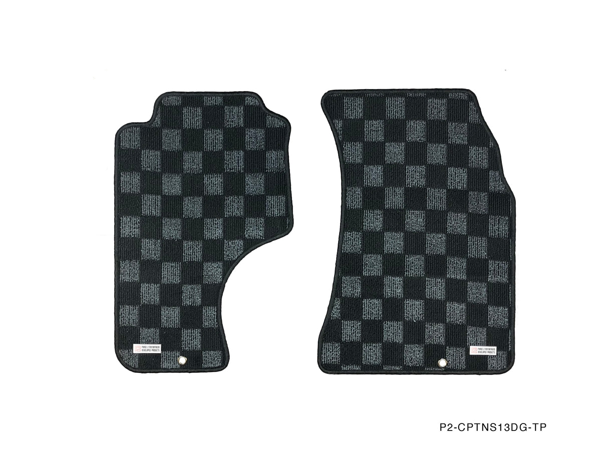 P2M - NISSAN S13 1989-94 240SX RACE FLOOR MATS : DARK GREY (P2-CPTNS13DG-TP)