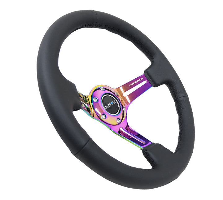 NRG - PLATO HONDO 3" CON RANURAS 350MM CUERO (RST-018R-MCBS)
