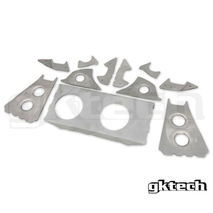 GKTech - V2 R32 GT-R SKYLINE SUBFRAME SOLDADO EM PLACAS DE REFORÇO (GTRX-SUBF)