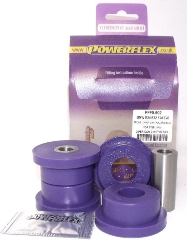 Powerflex USA - BMW E34 5 Series / E32 7 Series Bucha dianteira do braço de controle inferior - Braço de aço
