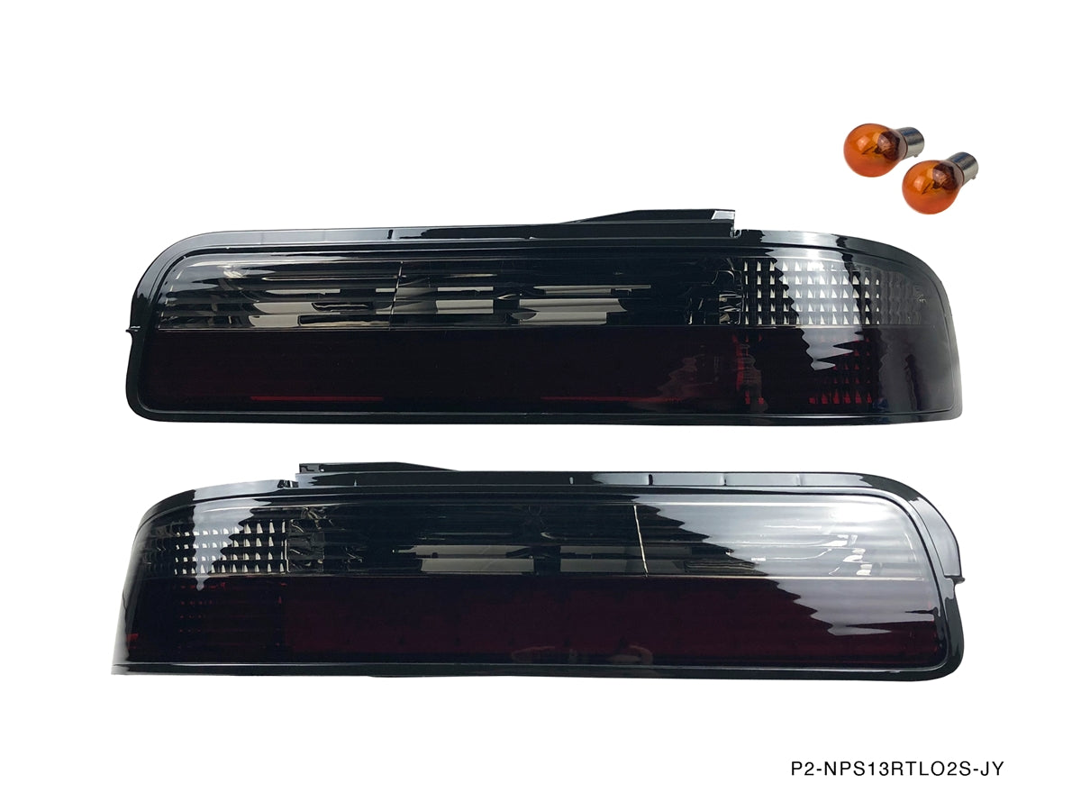 P2M - NISSAN S13 SILVIA 2PCS SMOKED REAR TAIL LIGHT KIT [LED VERSION] (P2-NPS13RTL02S-JY)