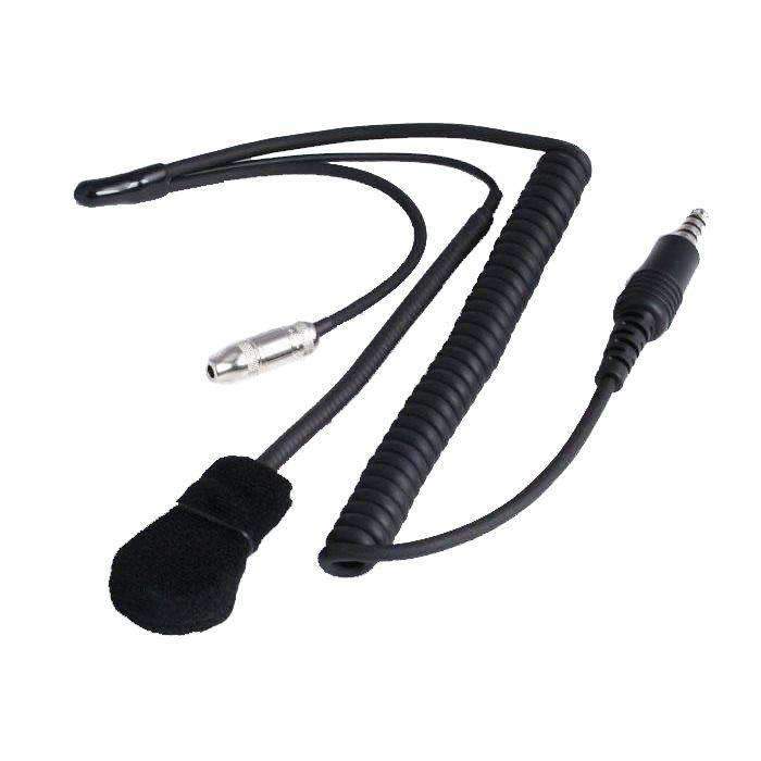 Rádios robustos - Kit de capacete com fio IMSA 4C com microfone, fone de ouvido de 3,5 mm e cabo espiral