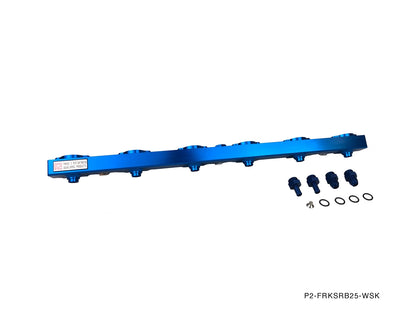 P2M - NISSAN RB25DET BILLET ALUMINUM FUEL RAIL KIT - SIDE FEED (P2-FRKSRB25-WSK)