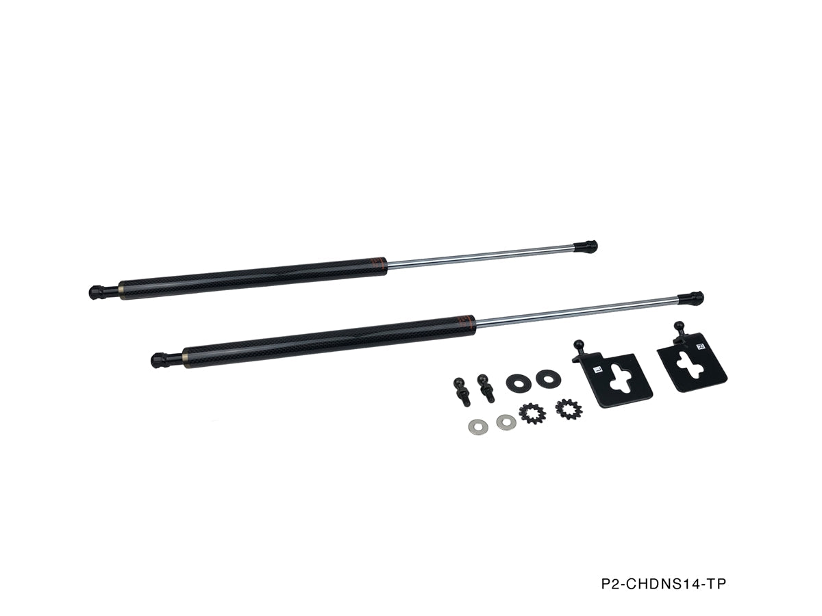 P2M - AMORTIGUADOR CAPOT CARBONO NISSAN S14 1995-98 240SX (P2-CHDNS14-TP)