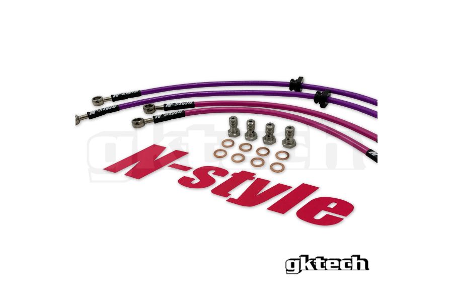 GKTech - N-STYLE S14 240SX/S15 SILVIA BRAIDED BRAKE LINES (FRONT & REAR SET) (S145-BRKE-1)