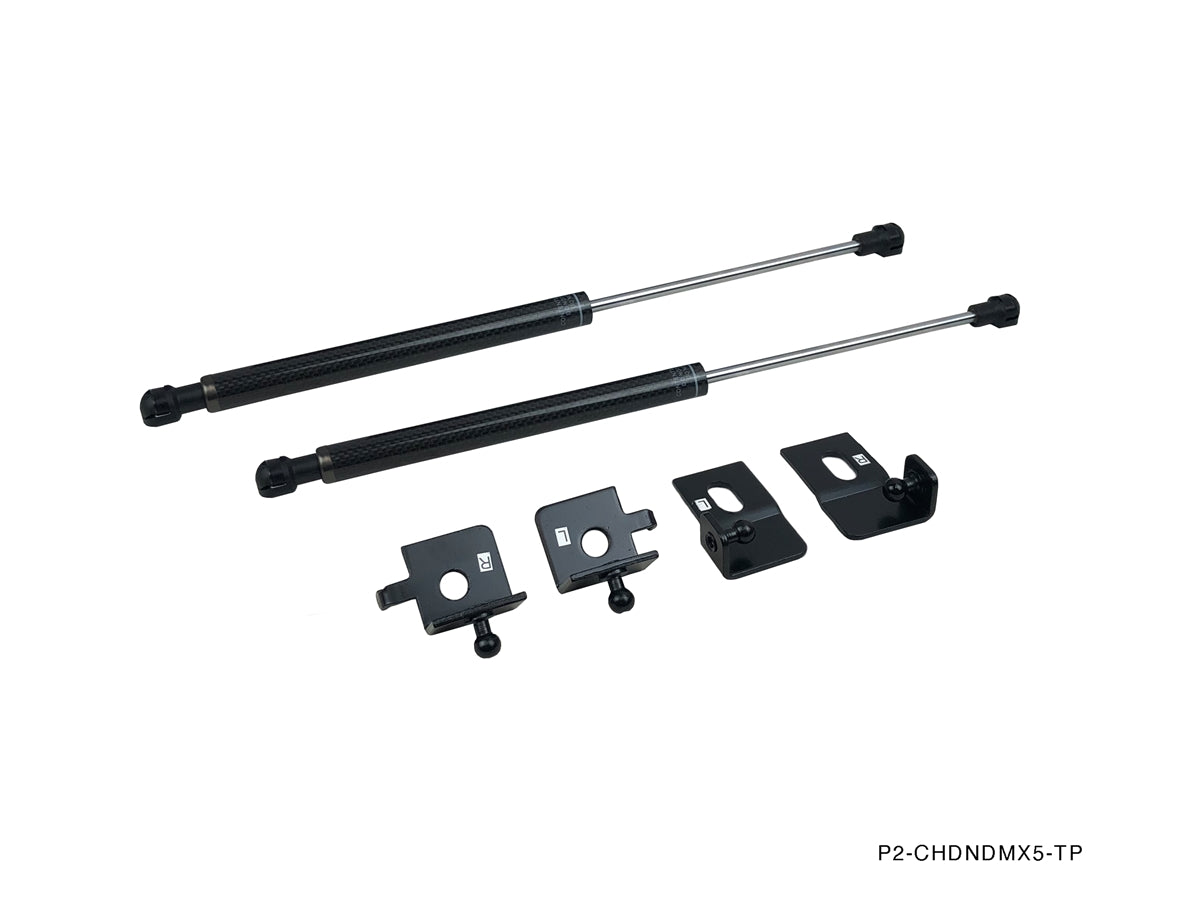 P2M - MAZDA MIATA (ND) 2016+ AMORTECEDOR DO CAPOT DO MOTOR DE CARBONO (P2-CHDNDMX5-TP)