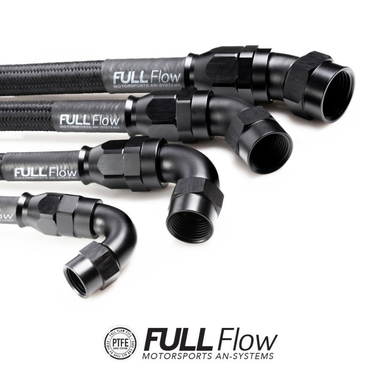 Nuke Performance - Mangueira de combustível trançada em aço inoxidável PTFE de nylon preto AN-12